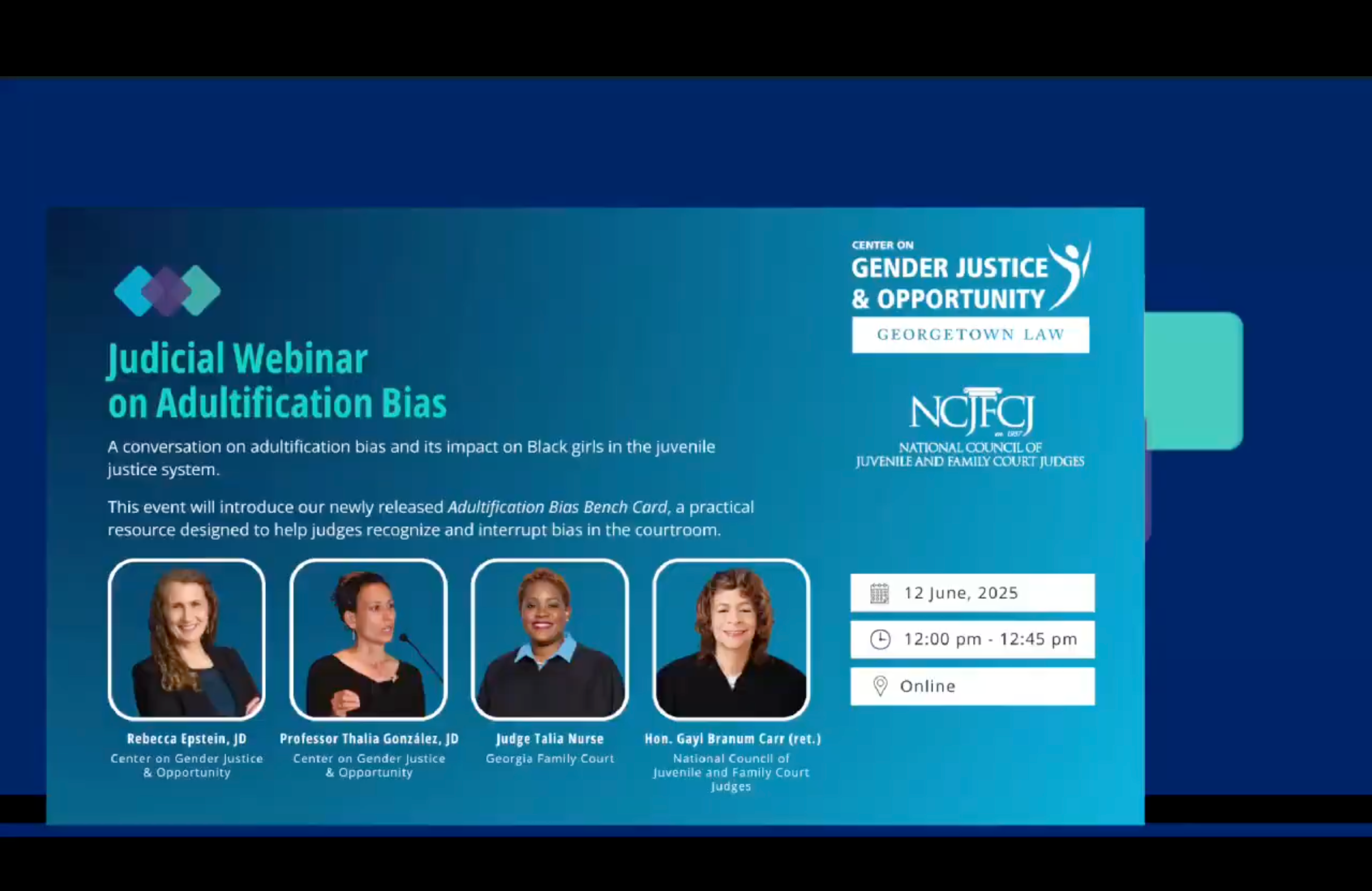 The Center Hosts Judicial Webinar